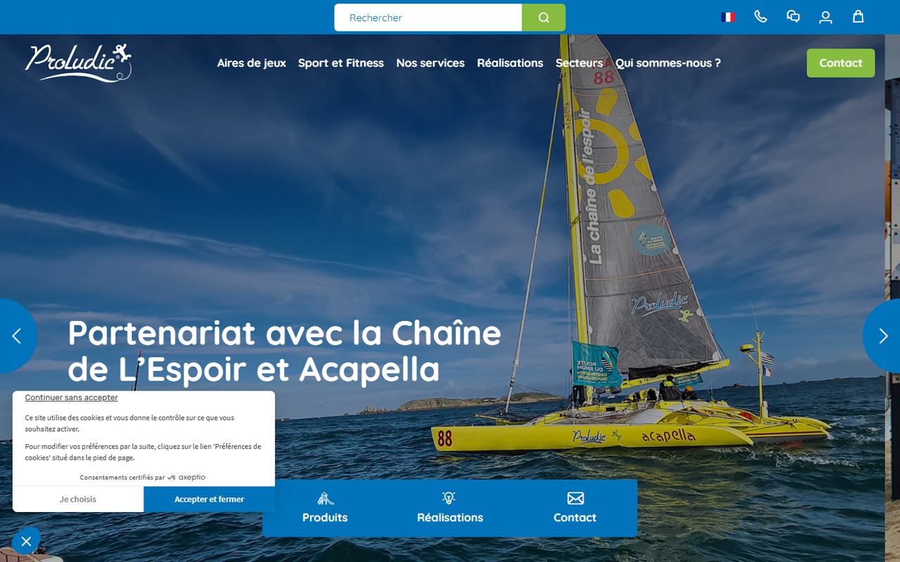 Site Proludic, fabricant d'aires de jeux