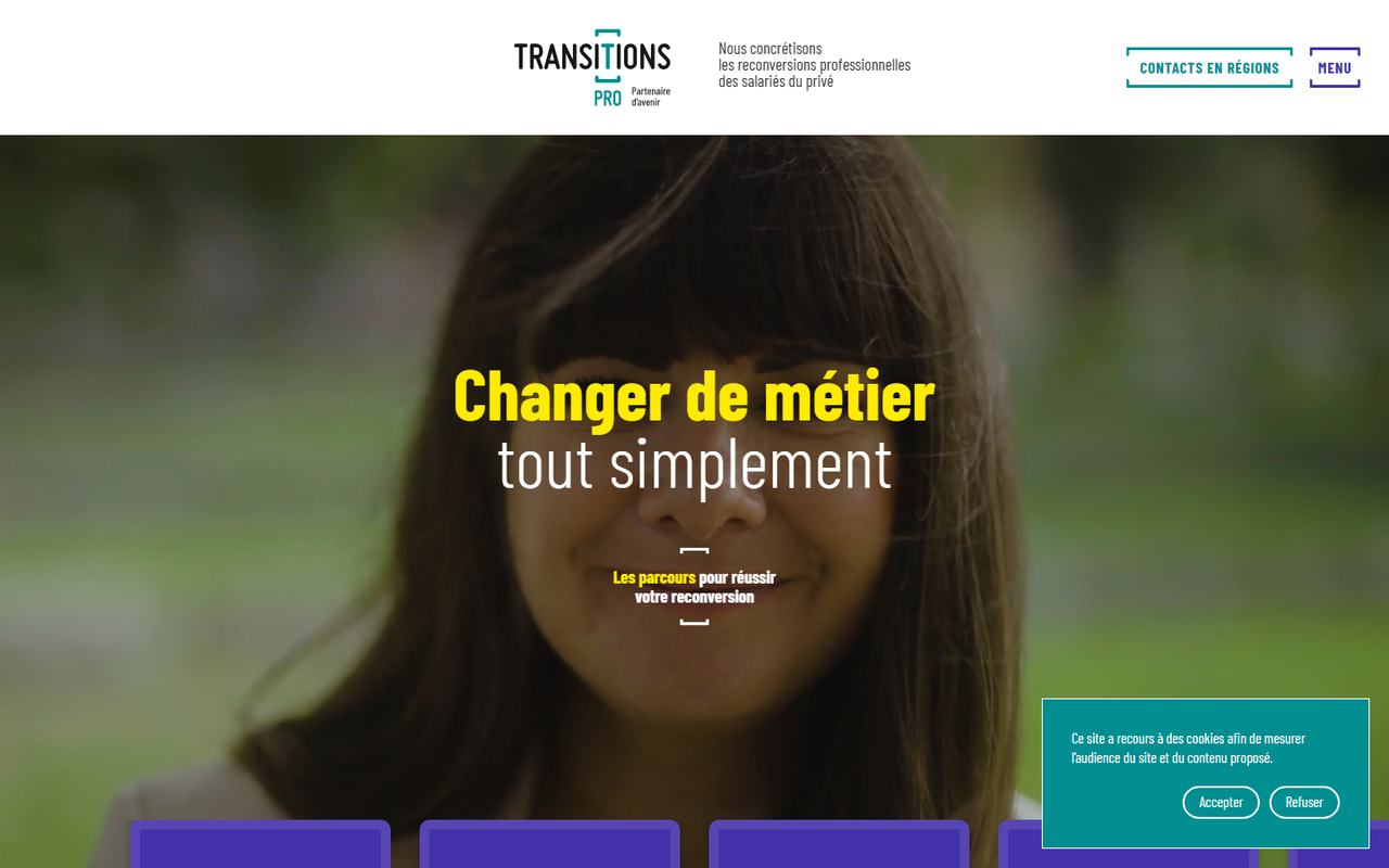 Site Transitions Pro, reconversion professionnelle